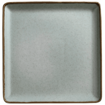 Порцеланова квадратна плитка чиния 27 x 27 см PEARL TAN, зелен цвят, KUTAHYA Турция