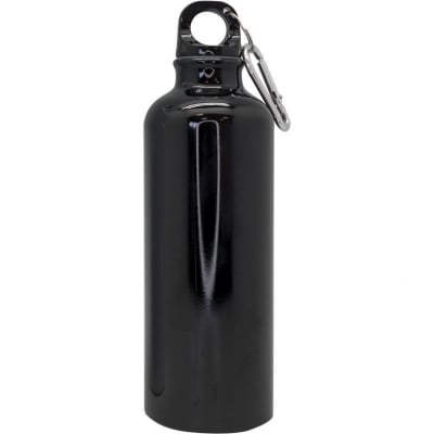 Туристическа алуминиева бутилка с карабинер 500 мл, черен цвят, Nerthus Испания