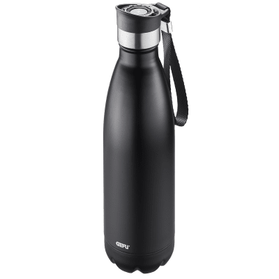 Двустенна термо бутилка 500 мл OLIMPIO, черен цвят, GEFU Германия