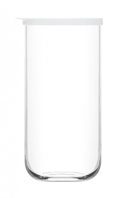 Стъклен буркан за съхранение 1400 мл DUO, бял капак
