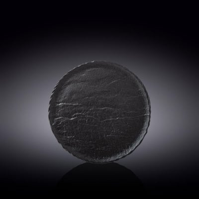Порцеланово кръгло плато / чиния 20.5 см SlateStone, черен цвят, WILMAX Англия