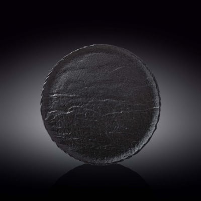 Порцеланово кръгло плато / чиния 25.5 см SlateStone, черен цвят, WILMAX Англия