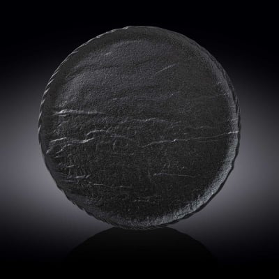 Порцеланово кръгло плато / чиния 33 см SlateStone, черен цвят, WILMAX Англия