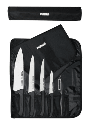 Комплект от 4 ножа с белачка + калъф за съхранение ECCO, PIRGE Турция