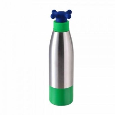 Стоманена бутилка за вода 500 мл RAINBOW, синя капачка тип кранче, United Colors Of Benetton