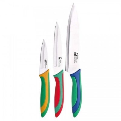 Комплект 3 броя ножове Rainbow цветни дръжки, United Colors Of Benetton