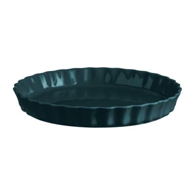 Керамична форма за тарт 29,5 см TART DISH, цвят тъмнозелен, EMILE HENRY Франция