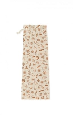 Многократна памучна торбичка за хляб и багети - 20 х 65 см, PEBBLY Франция