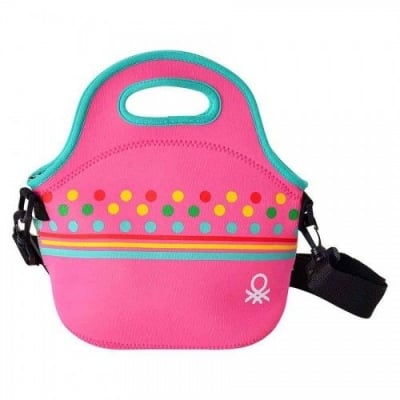 Неопренова чанта за обяд KIDS, розов цвят, United Colors Of Benetton