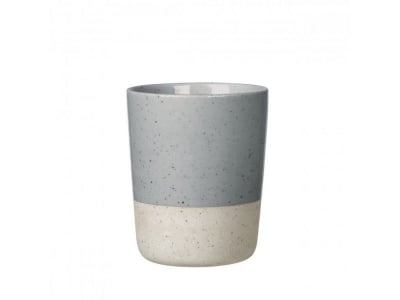 Комплект 2 броя керамични чаши за чай 260 мл SABLO, двойни стени, цвят сив (Stone), BLOMUS Германия