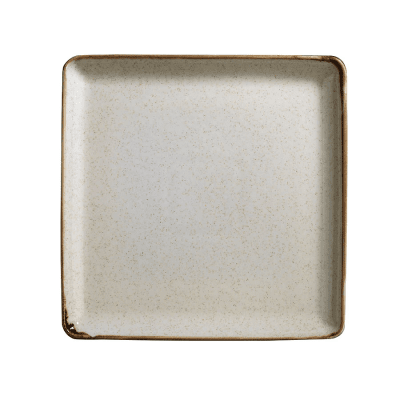 Порцеланова квадратна чиния 19 x 19 см PEARL TAN, бежов цвят, KUTAHYA Турция