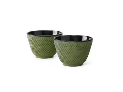 Чугунени чаши за чай 80 мл XILIN, зелен цвят, 2 броя, BREDEMEIJER Нидерландия