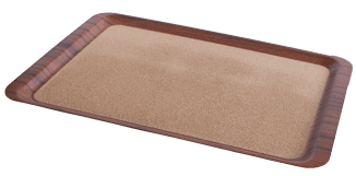 Правоъгълна табла за сервиране с корково покритие 46 x 36 см, цвят кафяв