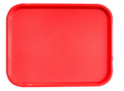 Правоъгълна табла за сервиране 45.5 x 35.5 x 1 см, червен черен