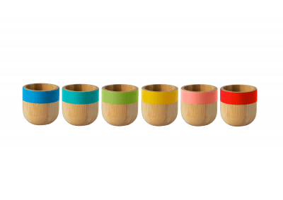 Бамбукова стойка - коктиера за яйца, различни цветове, PEBBLY Франция