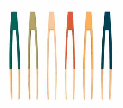 Бамбукова щипка с магнит 24 см, различни цветове, PEBBLY Франция