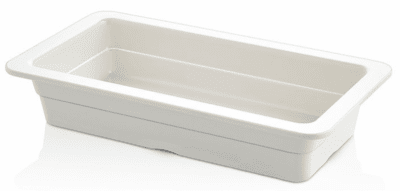 Меламинов гастронорм GN 1/3, 32.5 x 17.7 x 6.5 см, бял цвят