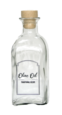 Стъклена бутилка за олио/зехтин с коркова запушалка 250 мл, Voca Olive Oil