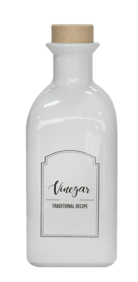 Стъклена бутилка за оцет с коркова запушалка 700 мл, Voca Vinegar, бял цвят