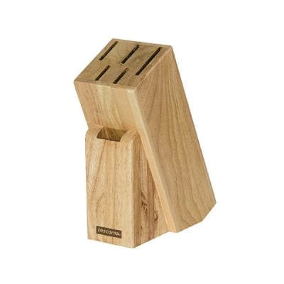 Дървен блок за 5 броя ножове и ножица, Tescoma Италия