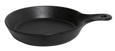 Керамичен МИНИ тиган за сервиране 16.4 x 3.5 см, черен цвят