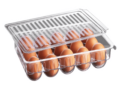 Кутия за 15 броя яйца, цвят прозрачен, HOME