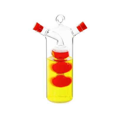 Комбиниран оливерник за олио и оцет 2in1, червени тапи, Luigi Ferrero