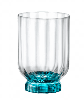 Чаши за уиски 300 мл със синьо дъно FLORIAN BLUE, 6 броя, Bormioli Rocco Италия