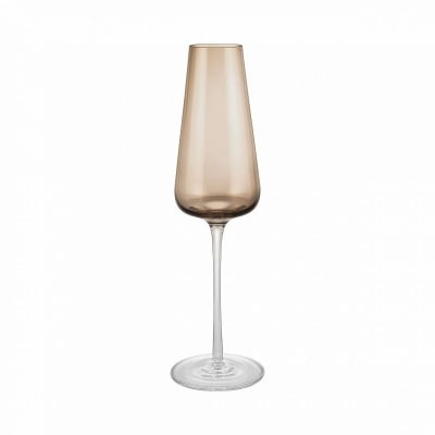 Стъклени чаши за шампанско 200 мл - 2 броя, цвят опушено кафяво (Coffee), BLOMUS Германия
