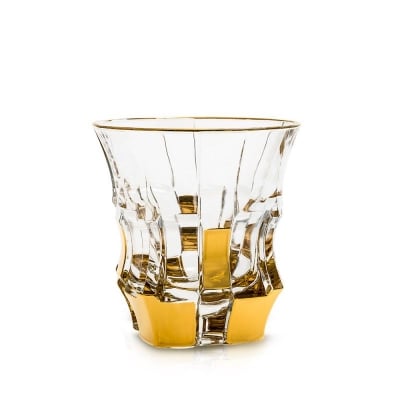 Кристални чаши за уиски 300 мл CASCADE GOLD, 6 броя, Bohemia Crystal
