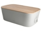 Кутия за хляб с дъска за рязане, бял цвят, Kapimex Холандия