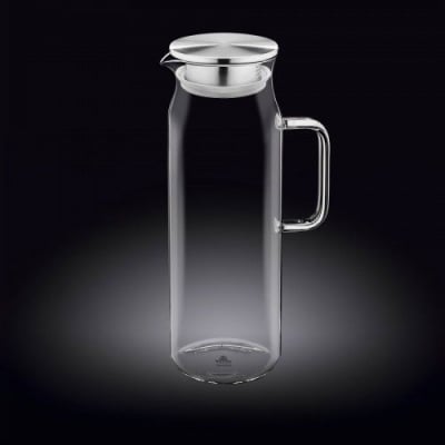 Стъклена кана за вода / чай от термо стъкло с метален капак 1500 мл,  WILMAX Англия