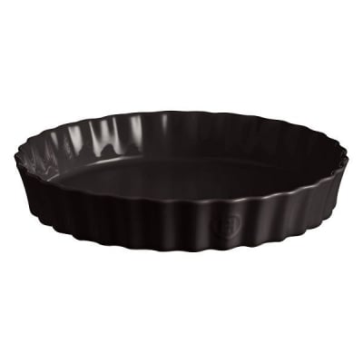 Керамична форма за тарт 32 см DEEP TART DISH, черен цвят, EMILE HENRY Франция