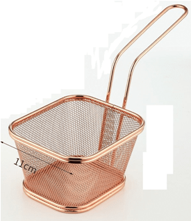 Метална кошничка за сервиране на картофки COOPER 13 x 11 x 8 см