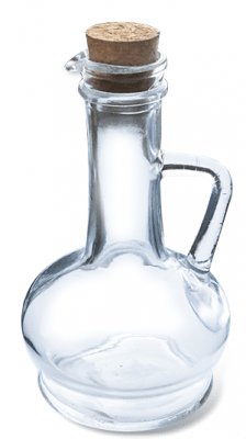 Стъклена бутилка със запушалка за олио или оцет 200 мл GEMMY
