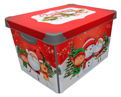 Коледна кутия за съхранение 22 литра CHRISTMAS SANTA CLAUS