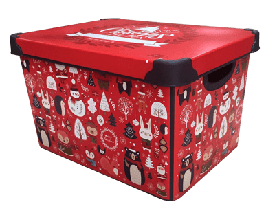 Коледна кутия за съхранение 22 литра CHRISTMAS TREE