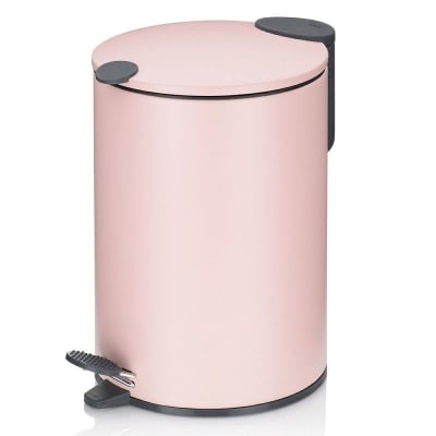 Кош за отпадъци с педал 3 литра MATS, розов цвят, KELA Германия
