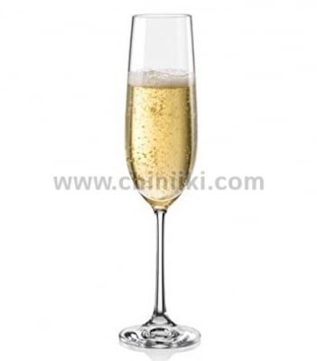 Viola чаши за шампанско 190 мл - 6 броя, Bohemia Crystalex