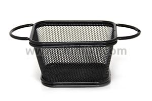 Метална кошничка за сервиране на картофки с 2 дръжки 10.5 x 9 x  6.2 см - ЧЕРНА