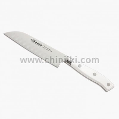 Нож Сантоку 14 см Riviera, бяла дръжка, Arcos Испания