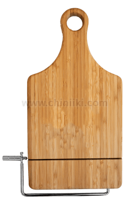 Бамбукова дъска за сирена с вграден нож 34.5 x 18 x 1.9 см