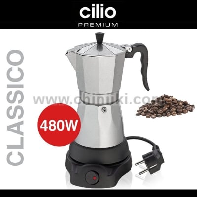 Електрическа кафеварка за 6 кафета CLASSICO, цвят Инокс, Cilio Германия