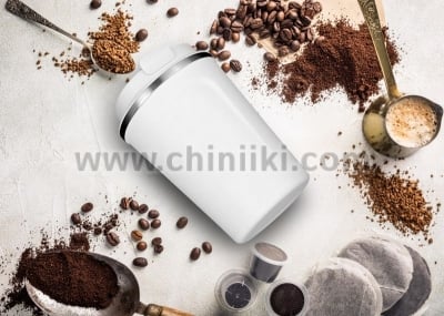 Двустенна термочаша с вакуумна изолация 380 мл Cafe Compact, бял цвят, ASOBU Канада