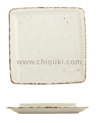 Порцеланова квадратна чиния за основно ястие 25 x 25 см SIDE, GÜRAL Турция