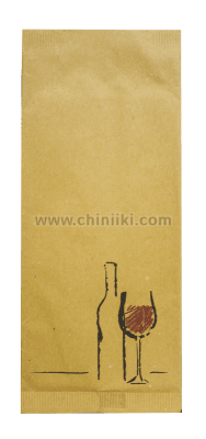 Хартиен джоб за прибори и салфетка Wine 11 x 25 см, 125 броя