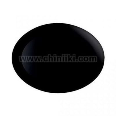 DIWALI овално плато 33 x 25 см, черен цвят, Luminarc Франция