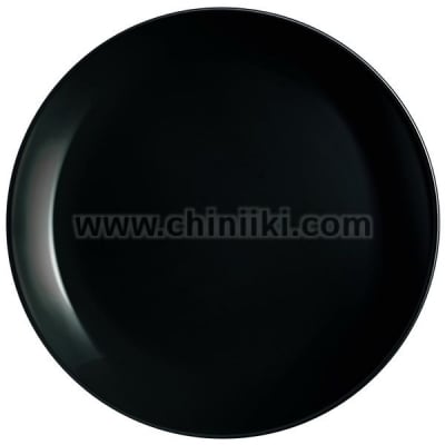 Diwali черна основна чиния 25 см, 6 броя, Luminarc Франция
