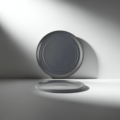 Керамична десертна чиния с борд 20 см - Nordic GRAY