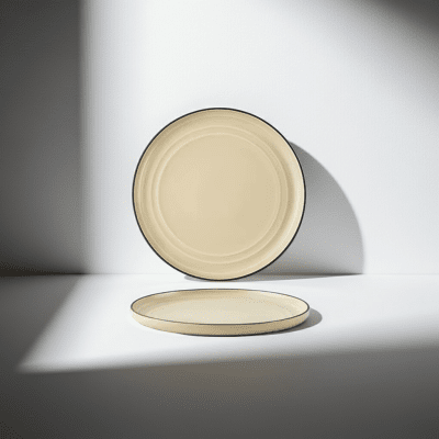 Керамична десертна чиния с борд 20 см - Nordic BEIGE